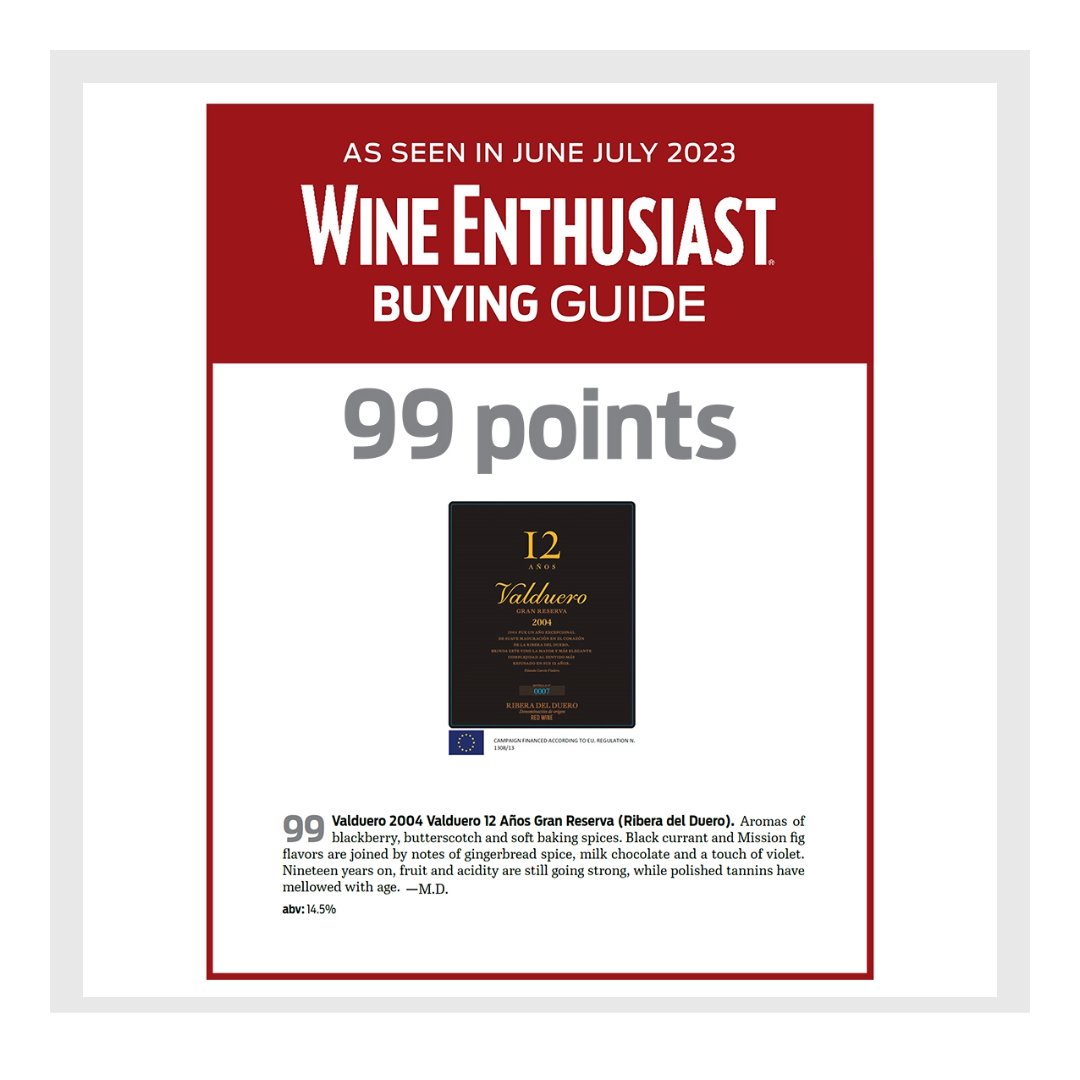 bodegasValduero's tweet photo. Nueva añada Valduero 12 años 2004
99 puntos Wine Enthusiast https://t.co/lRzoumbdgG