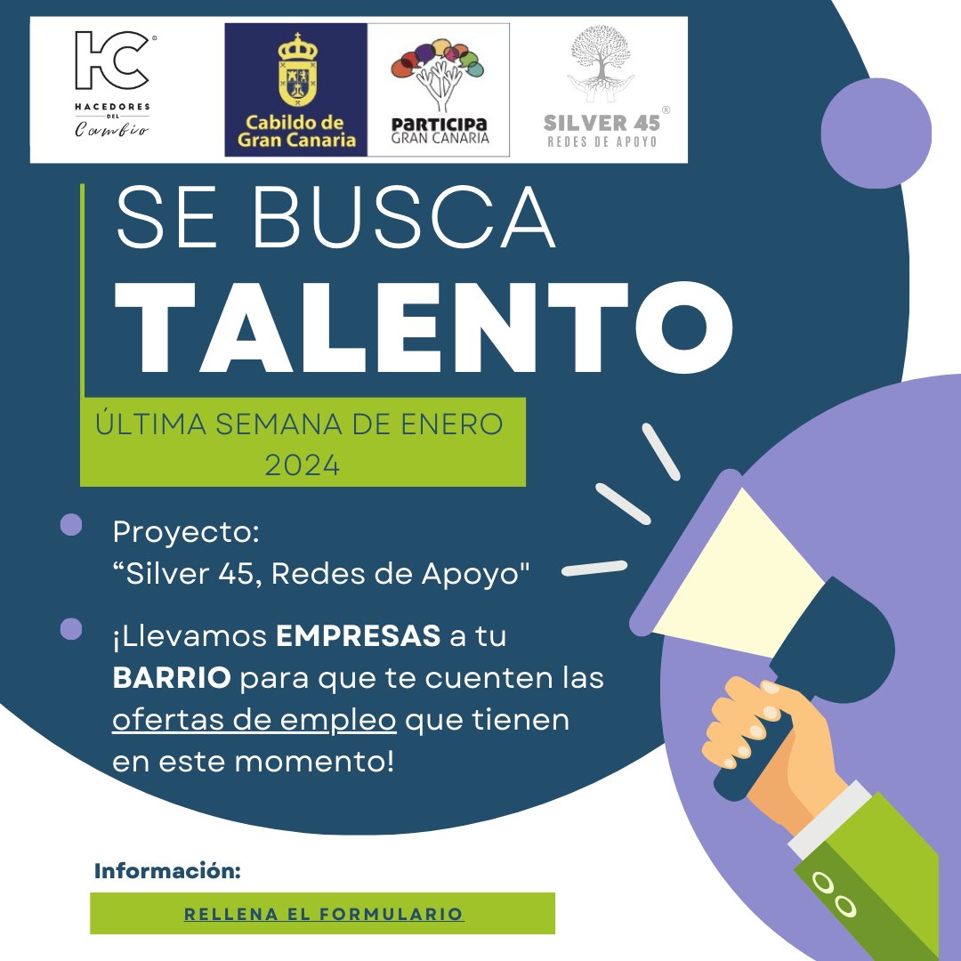 HacedoresC's tweet photo. Más del 85% de los empleos se cubren por referencias y no se publican
Encuentros #SebuscaTalento", en el que convocar en un mismo sitio, a personas en búsqueda activa de empleo, y a empresas en busca de perfiles profesionales  Inscríbete: https://t.co/tGOE4PA6n9 https://t.co/QhpnbIR2Ip