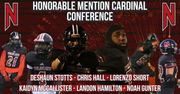 Nitro Wildcats Football (@recruitnitrohs) on Twitter photo Honorable Mention Cardinal Conference - NITRO WILDCATS!
<a href="/TheReggie5492/">Landen Hamilton</a> <a href="/NudyHall/">Chris(Nudy) Hall</a> <a href="/Noahjgunter8/">Noah Gunter</a> Kaidyn McCallister, Deshaun Stotts, & Lorenzo Short
#NEWNITRO Honorable Mention Cardinal Conference - NITRO WILDCATS!
<a href="/TheReggie5492/">Landen Hamilton</a> <a href="/NudyHall/">Chris(Nudy) Hall</a> <a href="/Noahjgunter8/">Noah Gunter</a> Kaidyn McCallister, Deshaun Stotts, & Lorenzo Short
#NEWNITRO