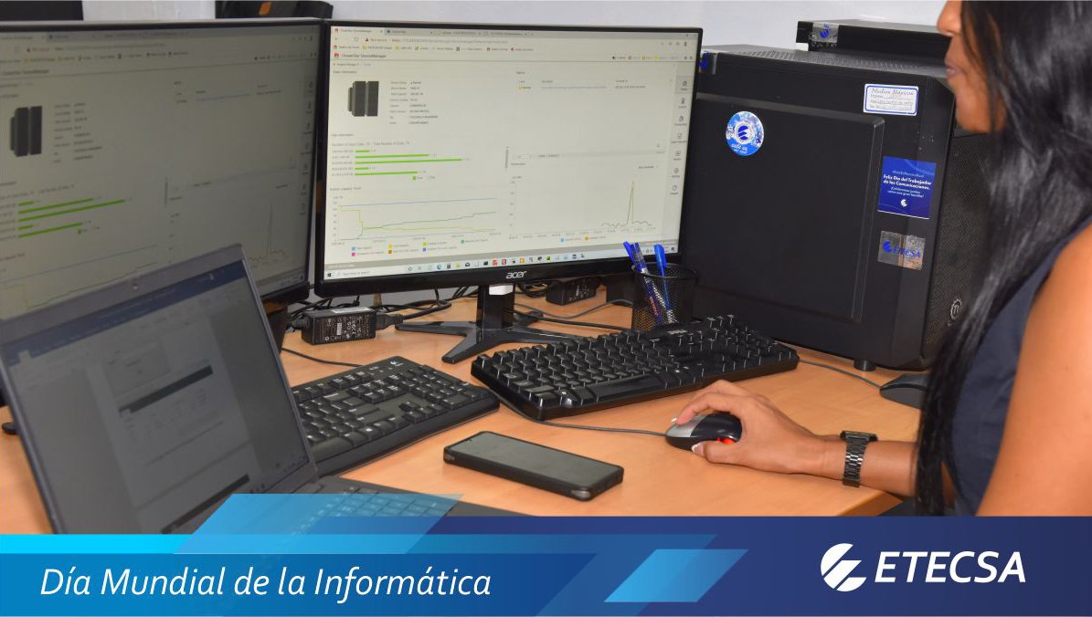 🥳🥳 Feliz #DíaMundialDeLaInformática 📲💻 para los profesionales del gremio 👥, especialmente a los nuestros 💙. 
👏👏 Gracias por su aporte al proceso de transformación digital de la sociedad cubana 🇨🇺.