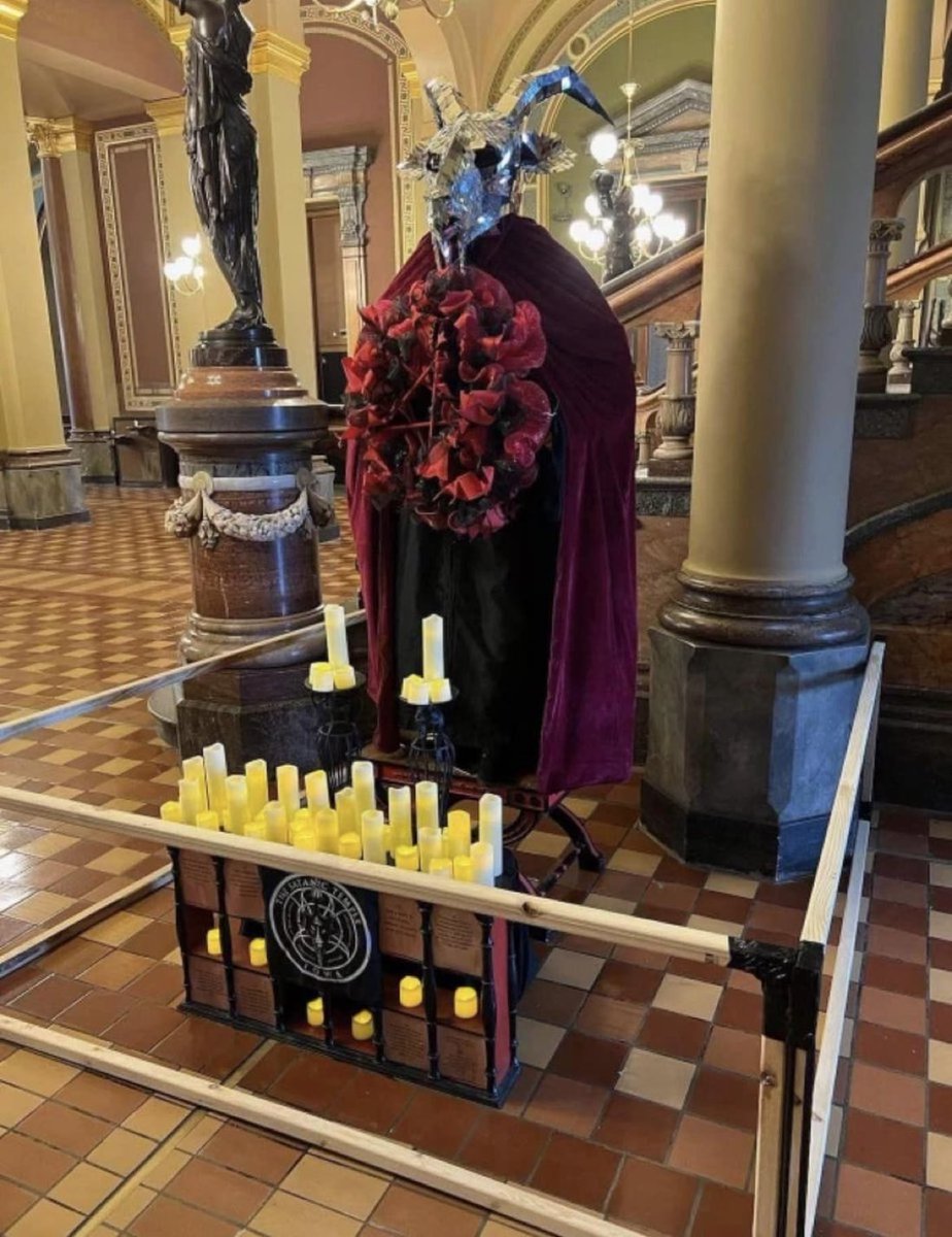 smashbaals's tweet image. This satanic statue was erected in the Iowa state capitol this past week.

It’s increasingly clear we’ll either have Christian Nationalism or Satanic nationalism.

Which way western man?