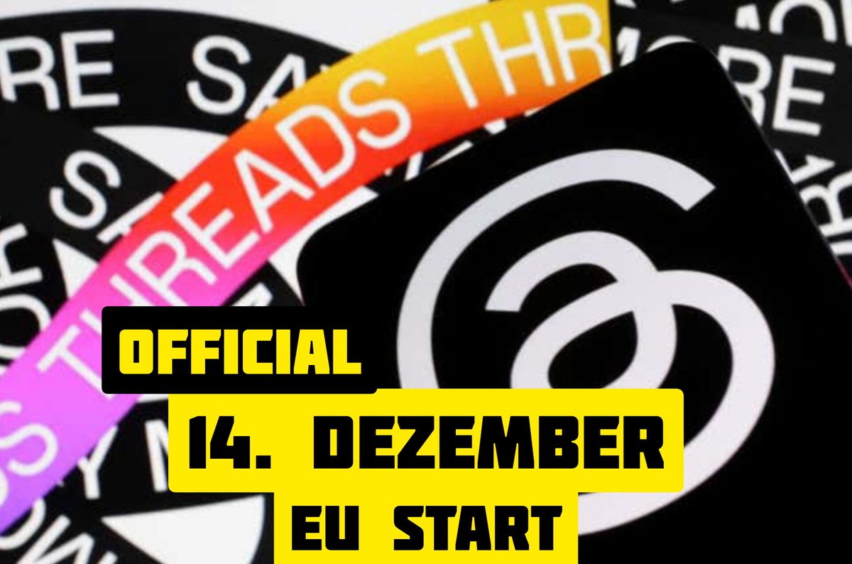 "Der Mikroblogging-Dienst Threads soll am Donnerstag, 14. Dezember, ab 12 Uhr mitteleuropäischer Zeit auch in der Europäischen Union verfügbar sein." (Heise.de) 

Bald hat der Spuk hier, auf dieser X-tremisten Plattform ein Ende
