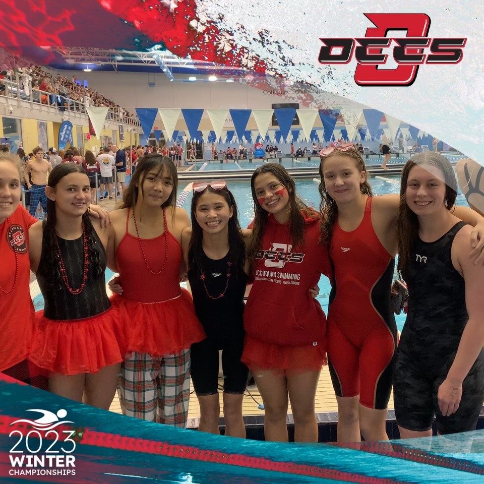 OCCS at 2023 East Coast Winterfest! Ready to push limits! Ready to break records! GO TEAM! #RedCapDomination#AlwaysAnOccsSwimmer