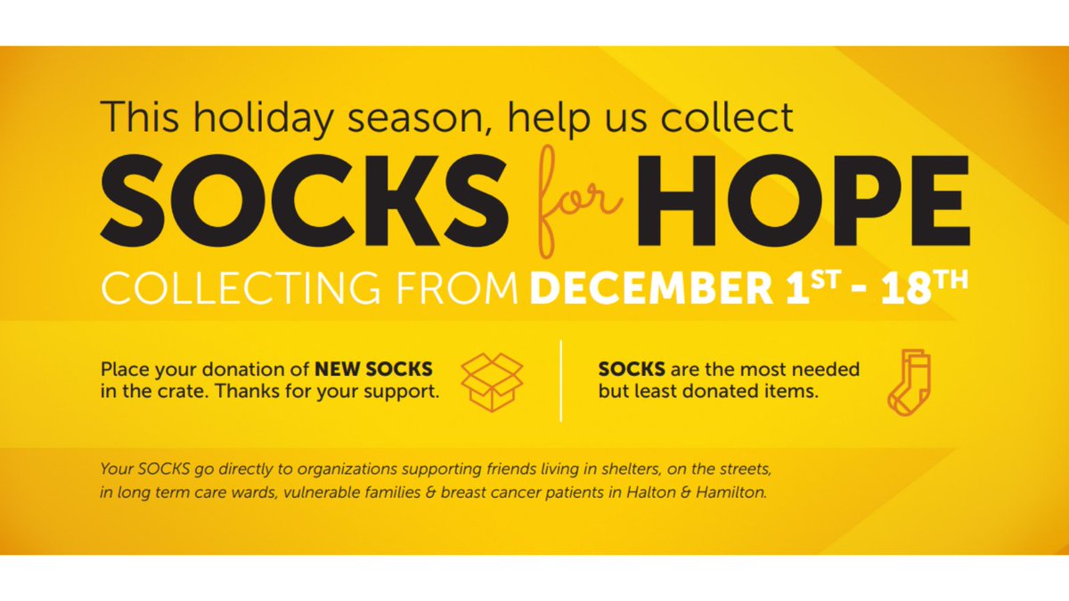 BurlingtonFire's tweet photo. #BurlFire is a proud partner of #SocksforHope. Drop off NEW socks to any @cityburlington fire station. The goal: 20,000 socks for local organizations supporting friends on the streets, in shelters, long-term care and breast cancer patients in Halton and Hamilton. Let's go! ๐งฆ https://t.co/KVqqB6FxnA