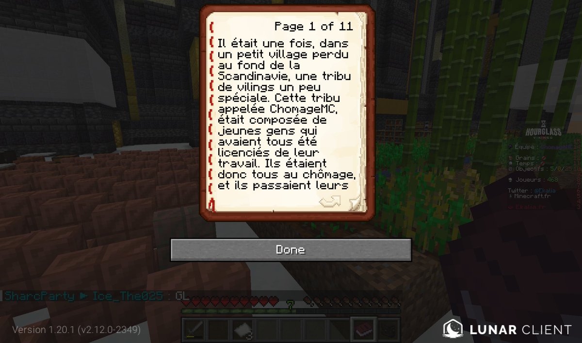 Deslock06's tweet photo. Nous avons rempli l'objectif 6 !

Équipe "ChomageMC"

@Ekalia
 #Hourglass11 https://t.co/UVeEU7kt7A