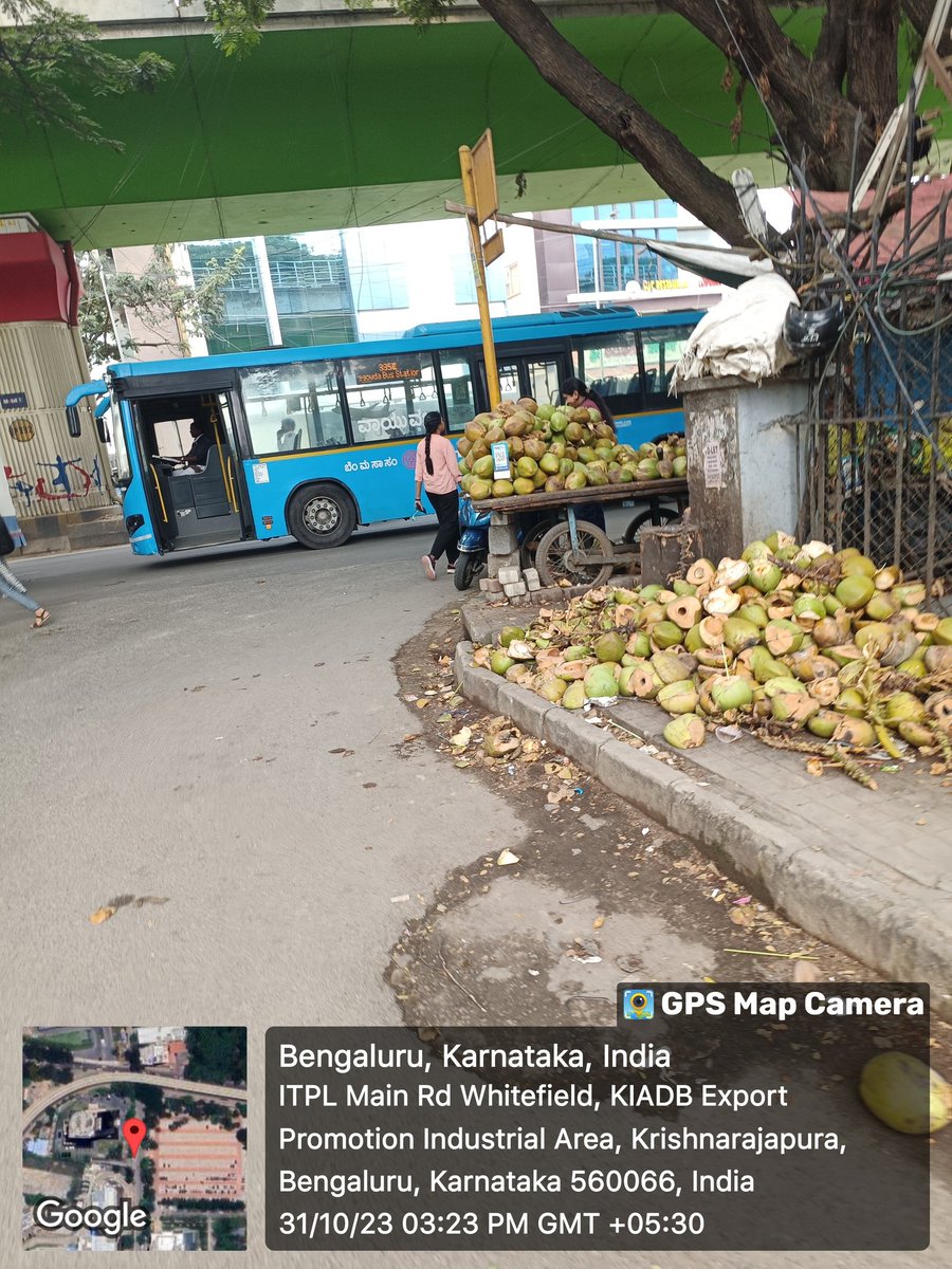 <a href="/acpeasttraffic/">ACP EAST TRAFFIC BTP</a> <a href="/DCPTrEastBCP/">DCP Traffic East ಉಪ ಪೊಲೀಸ್ ಆಯುಕ್ತರು ಸಂಚಾರ ಪೂರ್ವ</a> <a href="/wftrps/">WHITEFIELD TRAFFIC PS BTP</a> <a href="/blrcitytraffic/">ಬೆಂಗಳೂರು ಸಂಚಾರ ಪೊಲೀಸ್ BengaluruTrafficPolice</a> <a href="/CPBlr/">CP Bengaluru ಪೊಲೀಸ್ ಆಯುಕ್ತ ಬೆಂಗಳೂರು</a> This is exactly where Traffic Police Stand and catch Wrong Side Driving frequently in Front of DEN Hotel Exit Gate &amp; ITPL Main Road,Whitefield,near Old Big Bazar Bustop, Footpath is been Blocked allways by Coconut waste