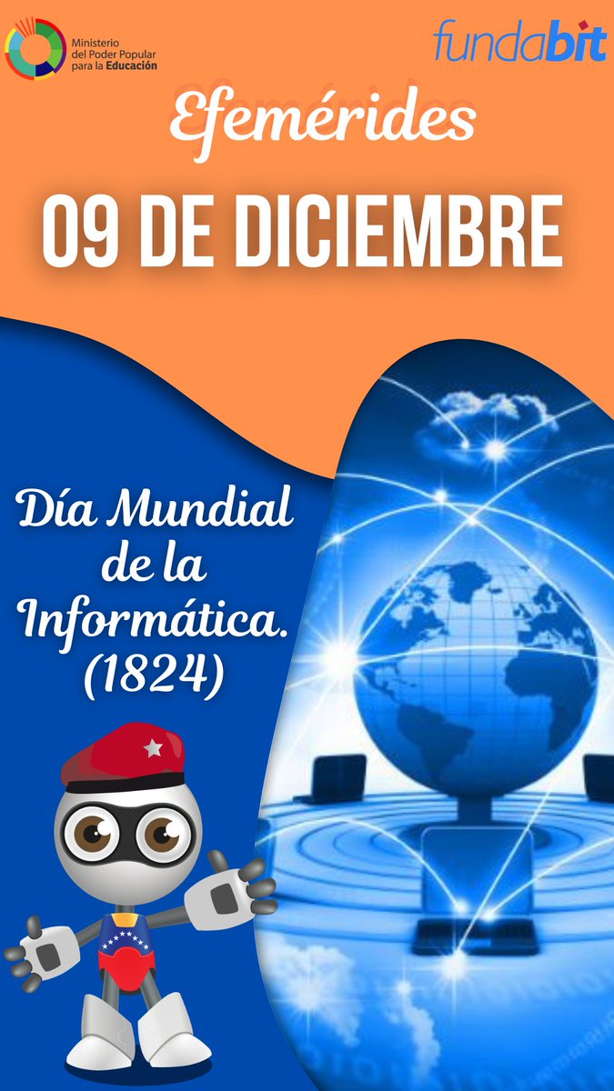 #09Dic el Día Mundial de la Informática es una celebración de la evolución y el impacto positivo que la informática ha tenido en nuestras vidas, así como una oportunidad para reflexionar sobre los desafíos y oportunidades que presenta en el futuro.