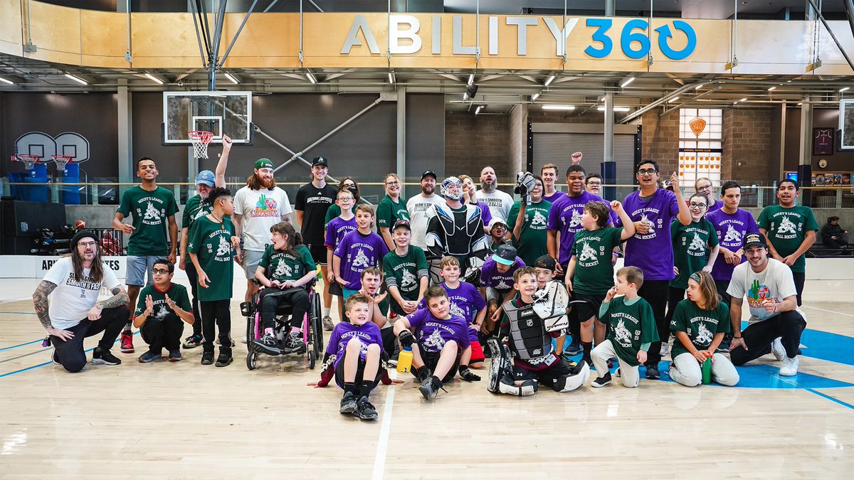 ArizonaCoyotes's tweet photo. “Whenever I have the chance to go and do something meaningful like that, I take the opportunity to do it.”

Last weekend, O’Brien and Durzi spent an afternoon at Mikey’s League ball hockey clinic providing an adaptive hockey experience for children with neurodivergent disabilities. 

Read more: https://t.co/RUf6WnStkX