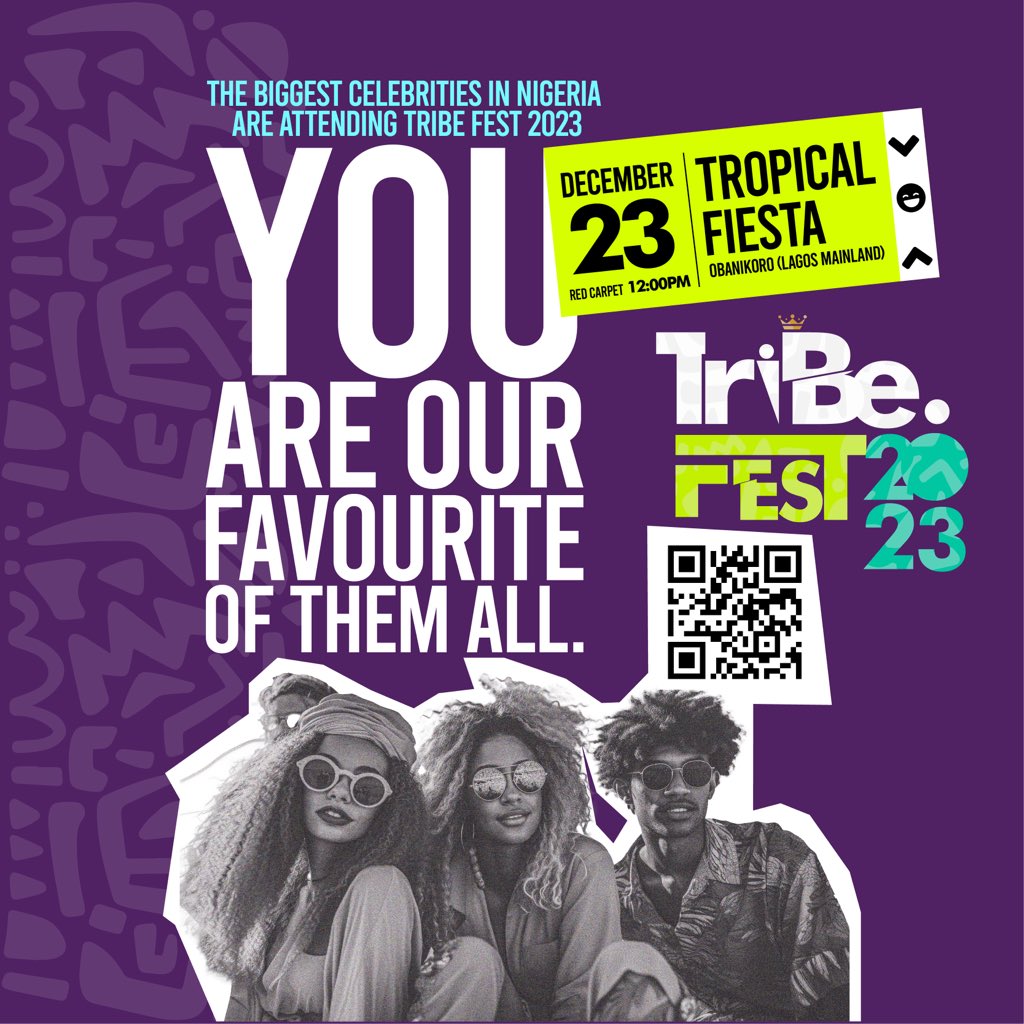 peng_writer's tweet photo. No matter what you have been through in 2023, @trybe have you in mind and want you to enjoy your life during the end of the year.
#TrybeFest promises to be fun with different activities and celebrities on ground.
Register for your ticket now.
RT. https://t.co/SfL9hN0D95
