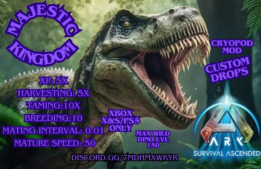 QueenKrazyOG's tweet photo. Yoooooooooo!!!!!! For my Ark players!!! Got a new PVE server on Ascended. Come check it out!! https://t.co/X2hIr9m52S