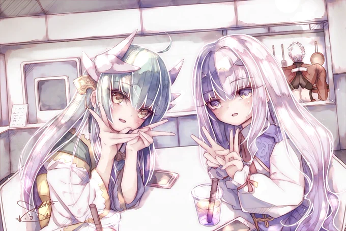 #今年も残りわずかなので今年一番伸びた絵を貼る きよひめりゅこでした 