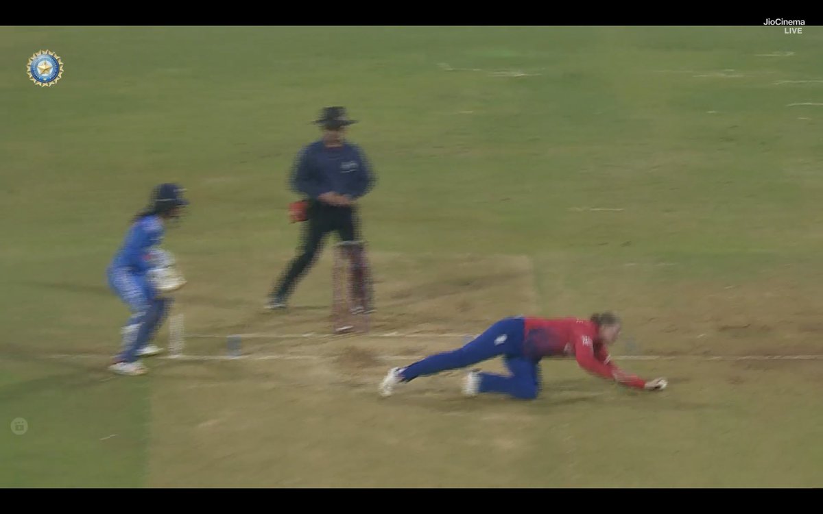 India_2020s's tweet photo. @ESPNcricinfo Great catch by Sophie Ecclestone #INDvENG #INDvsENG #Wankhede https://t.co/0xr717b3cC