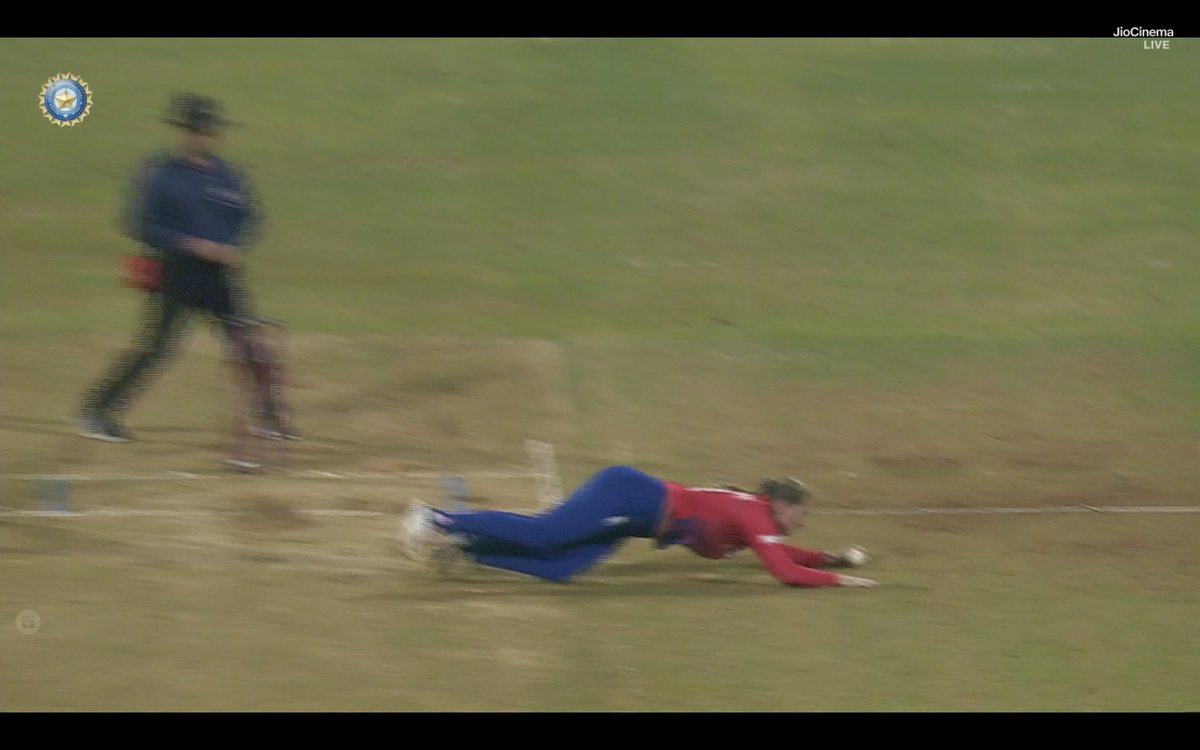 India_2020s's tweet photo. @ESPNcricinfo Great catch by Sophie Ecclestone #INDvENG #INDvsENG #Wankhede https://t.co/0xr717b3cC