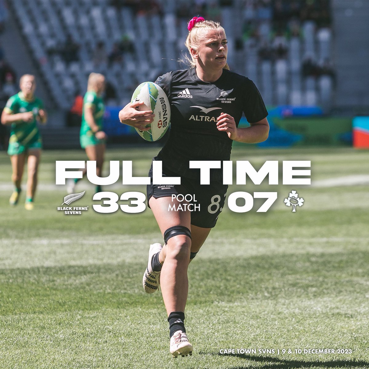 Roll on quarter finals! 🙌🏽 #BlackFerns7s | #CPTSVNS