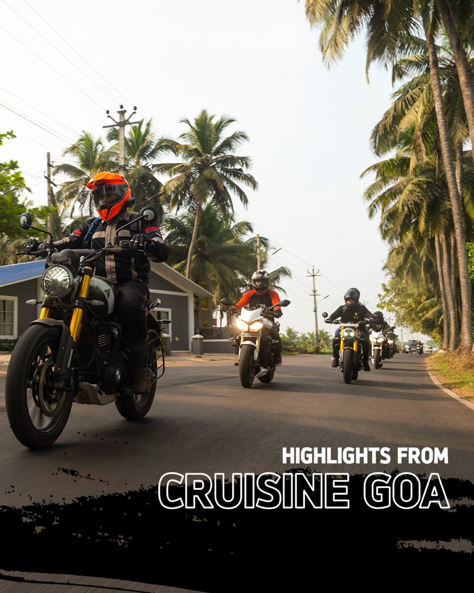 IndiaTriumph's tweet photo. Fun rides and scrumptious pots blend perfectly when you hit the scenic backroads of Goa. Triumph’s exclusive rideout “Cruisine Goa” was just that.
#TriumphAtIBW23 #IndiaBikeWeek #IBW2023 #TriumphMotorcycles #ForTheRide https://t.co/MAyXEBvuDQ