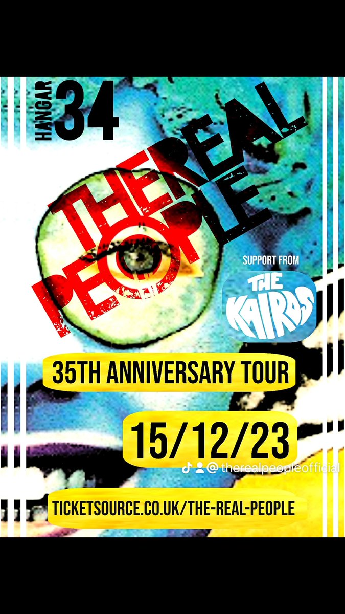 #TheRealPeople #35thAnniversary This Friday 15/12/23 @Hangar34Liver #Liverpool Support @TheKairos1 Limited Tickets Available ticketsource.co.uk/whats-on/liver…