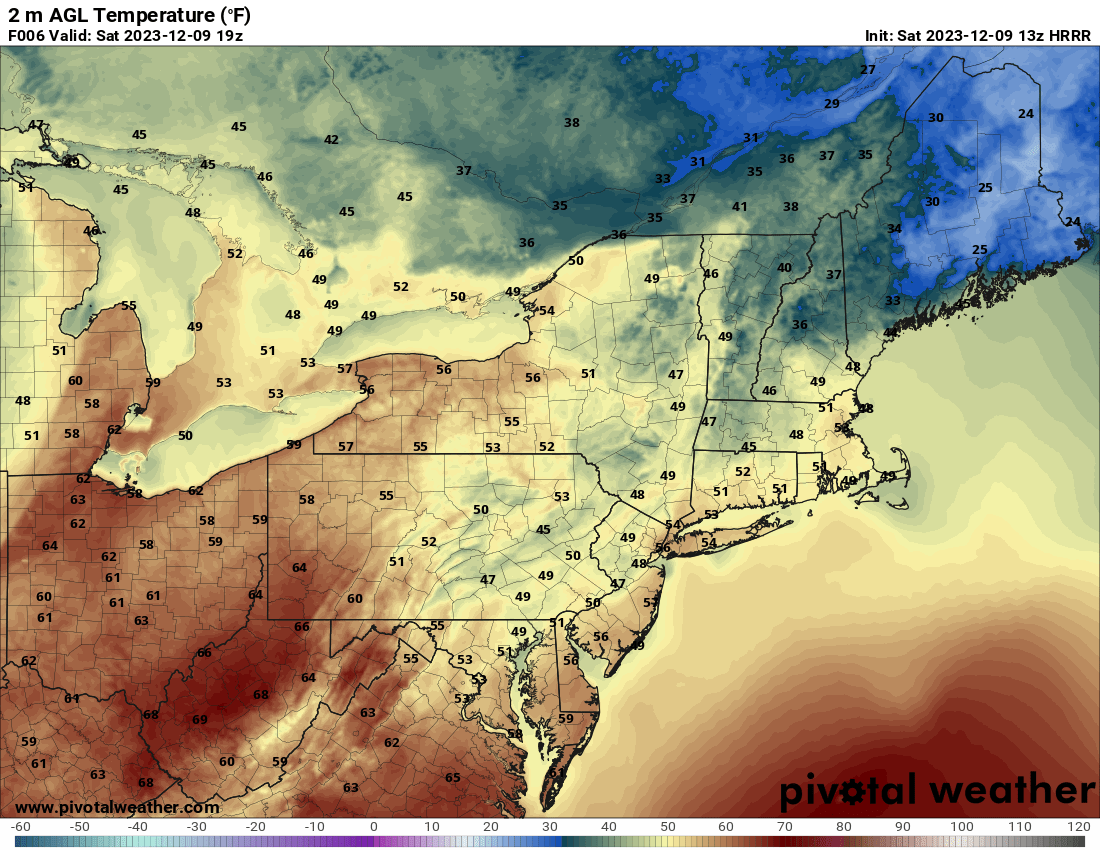 Not bad… Windsor might get up to 17°c before the cold front moves through. Is it Winter or Spring? #ONStorm #ONwx