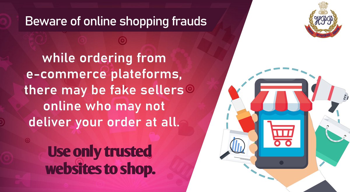 hppcybercell's tweet photo. #CMO #HPPolice #StateCID #call1930 #pradhaav #Beware #Offers
Beware of online shopping frauds
Dial 1930 to Report Any Kind of Cyber Fraud
@CMOFFICEHP @SukhuSukhvinder @Agnihotriinc @himachalpolice @SatwantAtwal @atrivedi21 @rohitmalpani6 https://t.co/Pmq0rRBS60