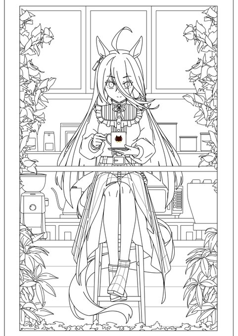 #このタグを見た人はラフ画とその完成絵を見せる ☕ 