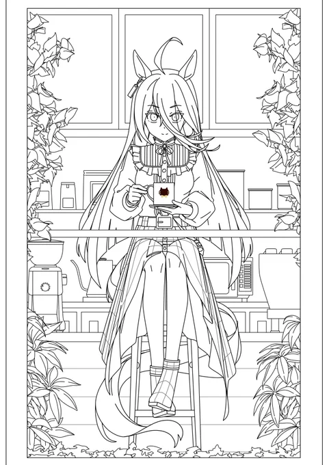 #このタグを見た人はラフ画とその完成絵を見せる ☕ 