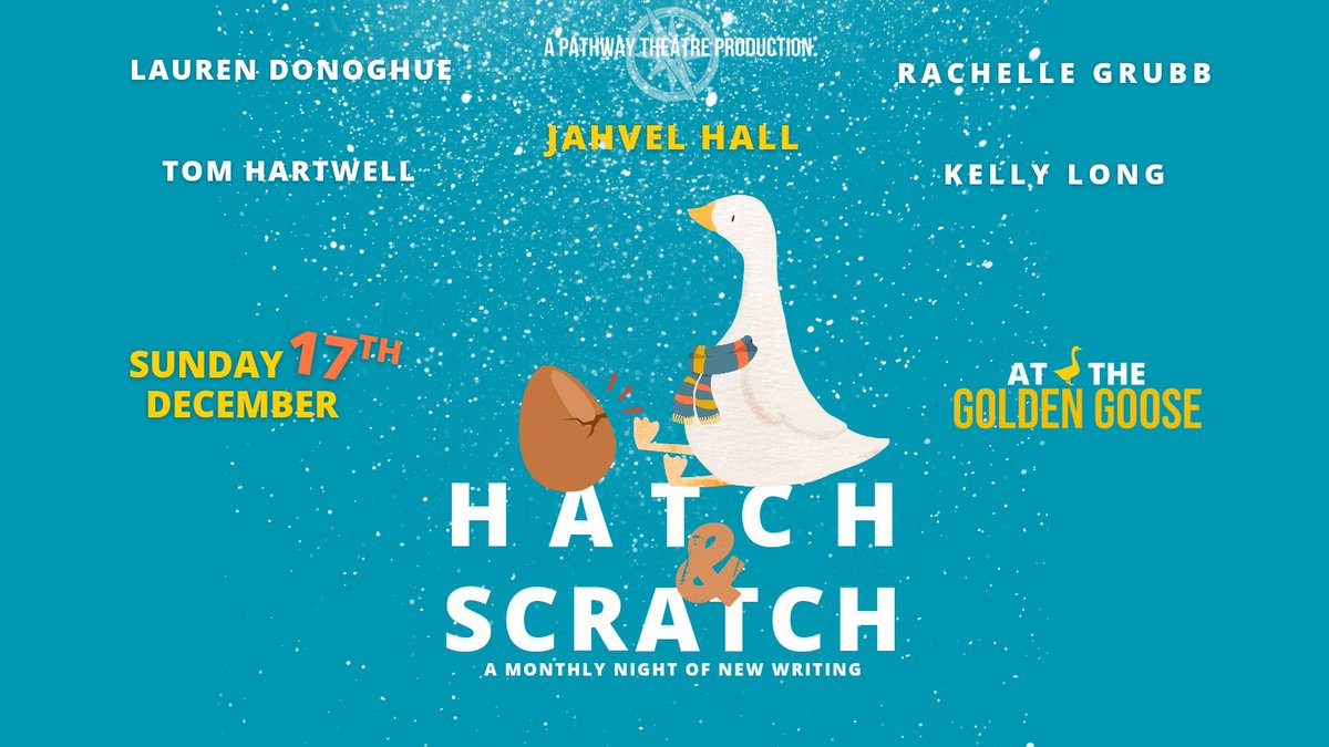 Pathway Theatre (@pathwaytheatre) on Twitter photo Our next date!!
🔔SUNDAY 17th DECEMBER
for 🪿 Hatch & Scratch 🐣
Our monthly night of new writing
We've got some drama, some romance and some comedy for you 💁♀️
With special guest writer <a href="/MrJevvy/">jahvel hall</a> 👏👏👏
🎟️ In bio 🔗
#scratchnight #newwriting #london #theatre Our next date!!
🔔SUNDAY 17th DECEMBER
for 🪿 Hatch & Scratch 🐣
Our monthly night of new writing
We've got some drama, some romance and some comedy for you 💁♀️
With special guest writer <a href="/MrJevvy/">jahvel hall</a> 👏👏👏
🎟️ In bio 🔗
#scratchnight #newwriting #london #theatre