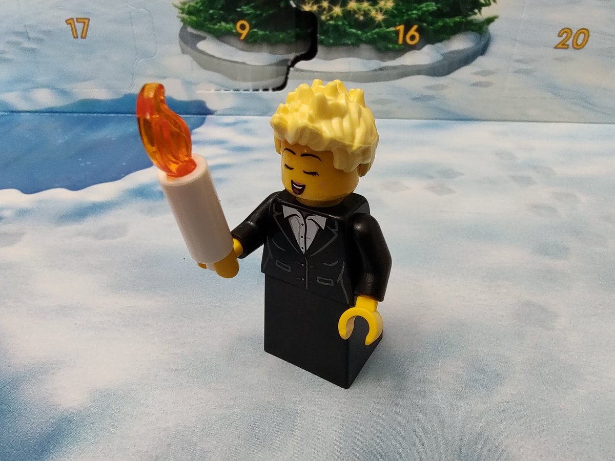 kremlincardinal's tweet photo. #LegoAdvent Day 9: "Tilda Swinton as a formally dressed arsonist" minifig #LegoCity #Lego https://t.co/IMBwTBZ2it