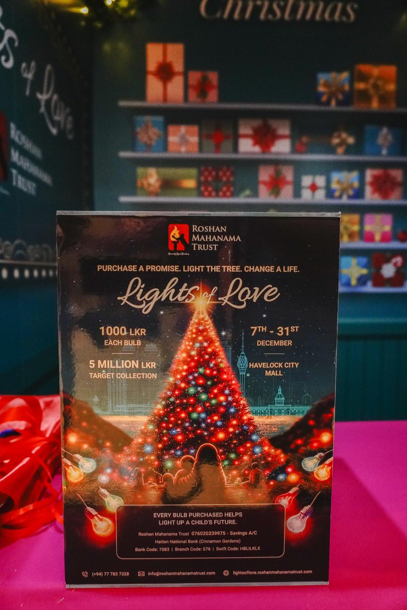 For just Rs.1000, you can contribute towards a bulb that symbolizes lighting up a child's life. Let's come together and light up a child's future this Christmas! Join us at Havelock City Mall and spread the love! #LightsofLove #Christmas #GiveBack #HavelockCityMall #RMT