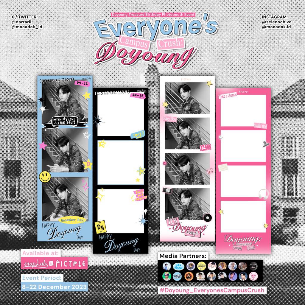 dobbymnfess's tweet photo. Everyone’s Campus Crush: Doyoung 🏫🌀🩷

Kim Doyoung Birthday Photobooth Event by @darrarii &amp; @mocadok_id ! 📸

Capture your memories in:
☆ Pictple
🗓️ 8 - 22 Desember 2023
☆ Snaplab
🗓️ 8 - 21 Desember 2023 https://t.co/JvwCTkdxzF