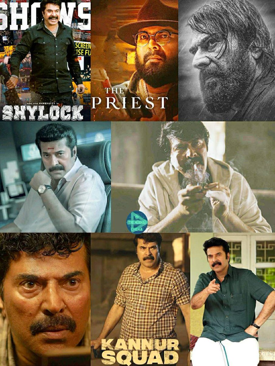 #Mammootty  Is  The  Only  Malayalam Actor  To  Have  Boxoffice  Hits  In  Every Year  Of  This  Decade 🔥

2020  -   Shylock
2021  -   The Priest
2022  -   Bheeshma Parvam,CBI 5, Rorschach
2023  -   NanpakalNerathuMayakkam, Kannur Squad , Kaathal The Core 

@mammukka #Mammootty