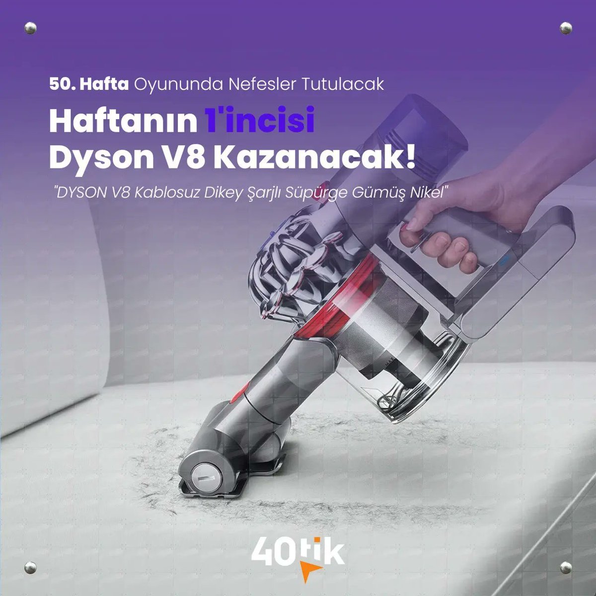 40ticks's tweet photo. 📣📣📣Tikkat tikkat 📣📣📣
Yeni hafta'nın ödülleri belli oldu! 
Haftalık ödülleri herkesin kazanma şansı devam etsin diye haftalık ödül sistemimiz değişmişti. Önceki paylaşımlardan lütfen inceleyiniz⚠. 
İşte ödüller #dysonv8 #mismart #philips https://t.co/Z49tauxfNI