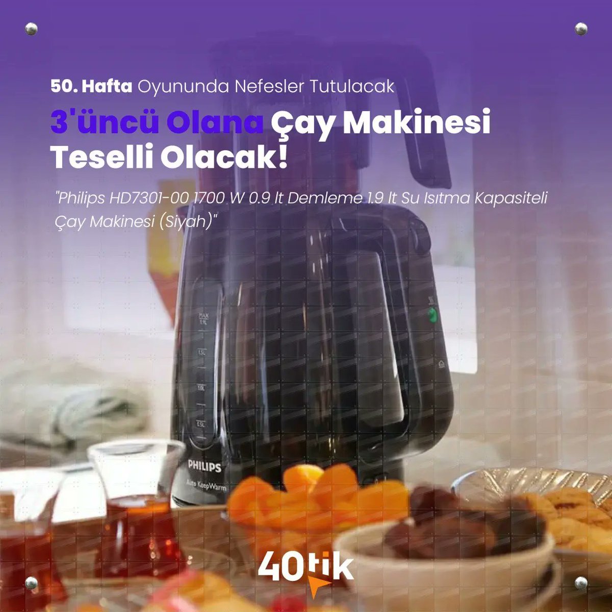 40ticks's tweet photo. 📣📣📣Tikkat tikkat 📣📣📣
Yeni hafta'nın ödülleri belli oldu! 
Haftalık ödülleri herkesin kazanma şansı devam etsin diye haftalık ödül sistemimiz değişmişti. Önceki paylaşımlardan lütfen inceleyiniz⚠. 
İşte ödüller #dysonv8 #mismart #philips https://t.co/Z49tauxfNI