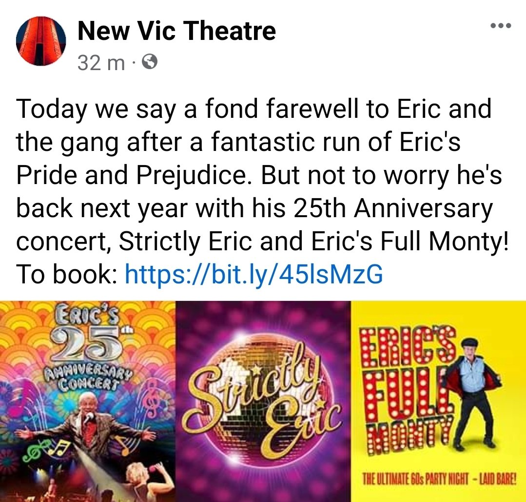 Today is the last show of Eric's Pride and Prejudice. But not to worry he's back next year with his 25th Anniversary concert, Strictly Eric and Eric's Full Monty! To book: bit.ly/45lsMzG

#Rockwiththeott #Musicals #drummer #hiredgun #jobekydrums #pellwooddrumsticks