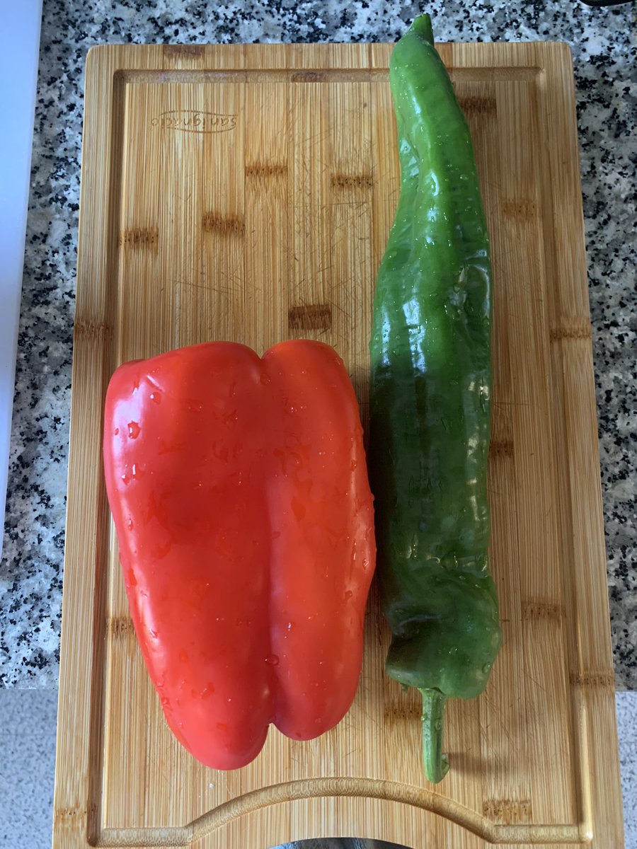 Pimiento verde envolvente alcista