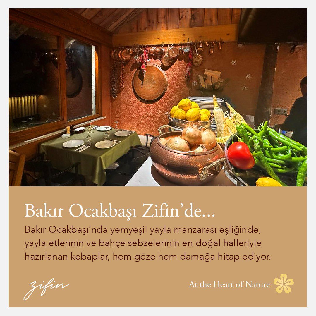 Bakır Ocakbaşı Zifin’de...

Bakır Ocakbaşı’nda yemyeşil yayla manzarası eşliğinde, yayla etlerinin ve bahçe sebzelerinin en doğal halleriyle hazırlanan kebaplar, hem göze hem damağa hitap ediyor.

#AtTheHeartOfNature #Ocakbaşı #Izgara #Kebap