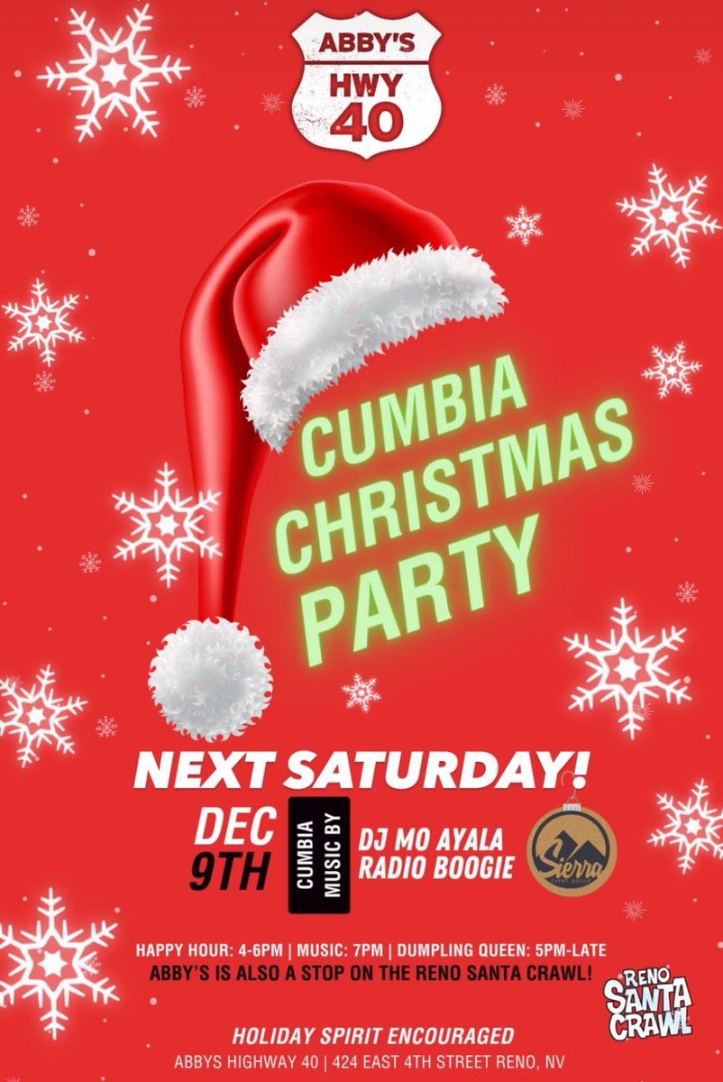 Tonight, We on for #SantaCrawl inside #AbbysHwy40
