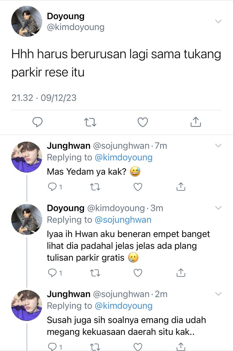 pages_of_cake's tweet photo. Damdo / Dodam one tweet AU 

Balada cinta tukang parkir dan kasir toko https://t.co/MoSOwPuZKD