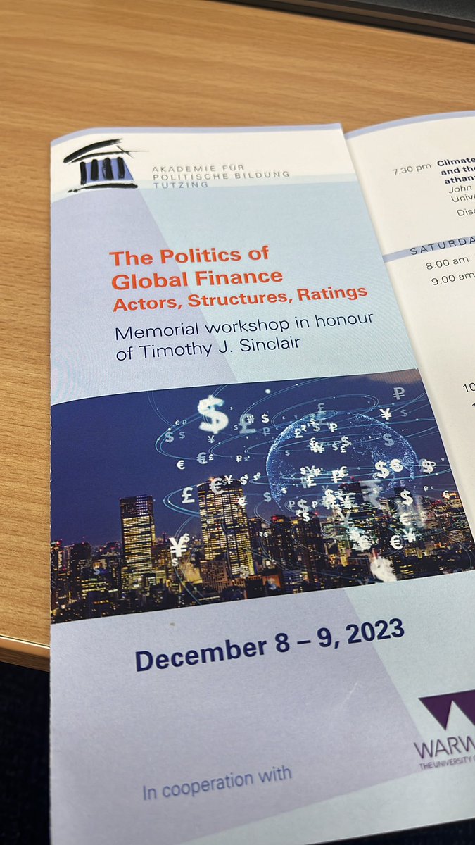 giulia_mennillo's tweet image. Thank you so much to all the speakers, paper givers, discussants and participants for their invaluable contribution this weekend at the @APBTutzing: Tim Sinclair‘s legacy is alive in the #IPE of Finance! @RIPEJournal @uniofwarwick