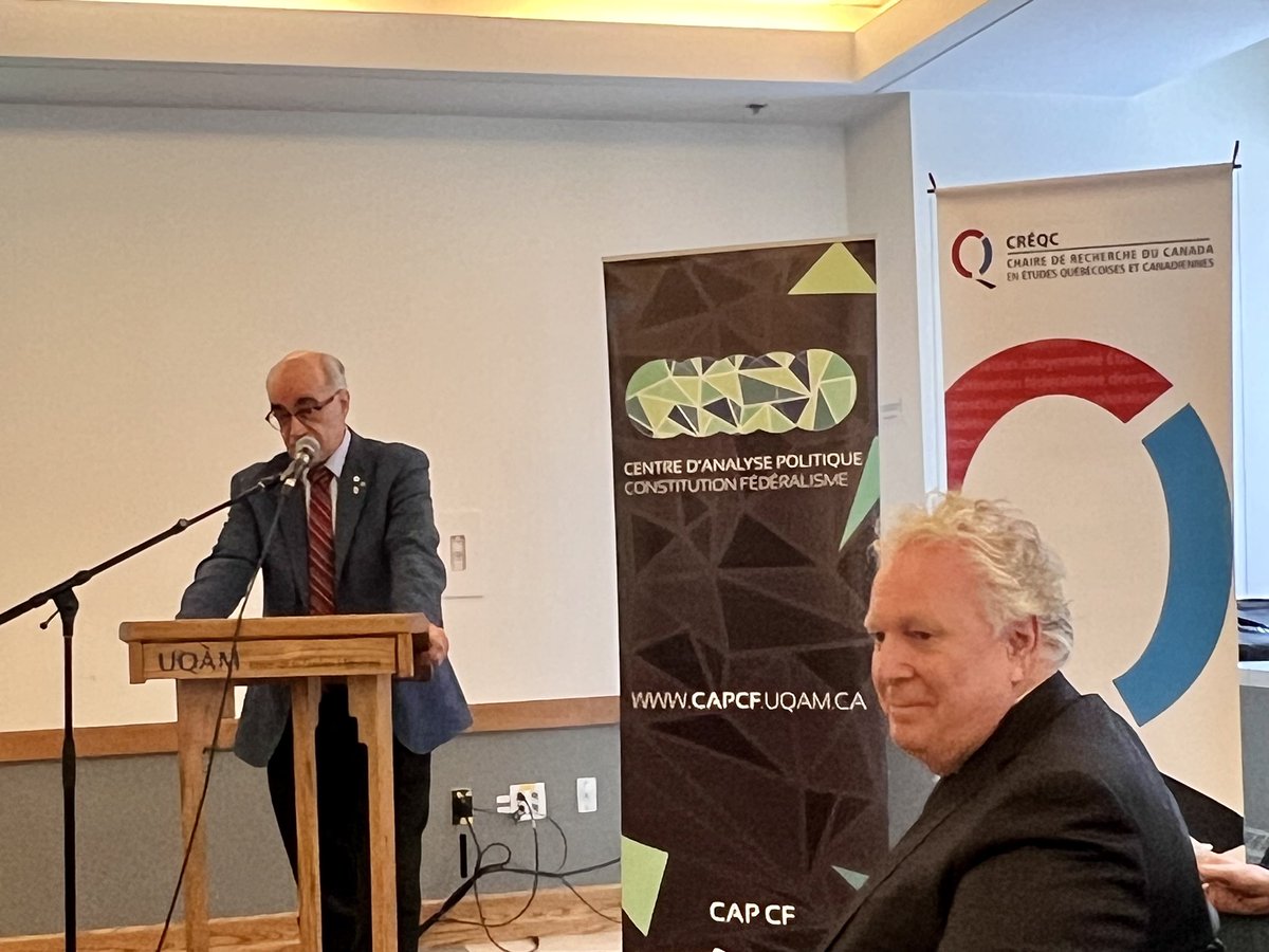Taillon_Patrick's tweet photo. Moment trÚs spécial hier au colloque sur le fédération, 20 ans aprÚs.
Des acteurs politiques pour un bilan généreux, lucide et sincÚre; une relÚve universitaire pertinente ; une journée inoubliable!
Merci à @AlainGGagnon @felixmathieu92 et #DaveGuénette @CREQC #CAPCF https://t.co/NST53Nf4nM