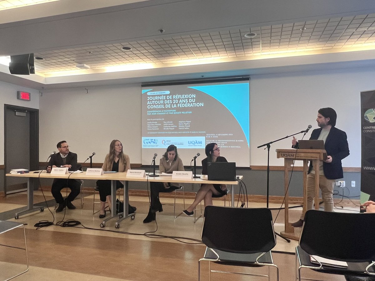 Taillon_Patrick's tweet photo. Moment trÚs spécial hier au colloque sur le fédération, 20 ans aprÚs.
Des acteurs politiques pour un bilan généreux, lucide et sincÚre; une relÚve universitaire pertinente ; une journée inoubliable!
Merci à @AlainGGagnon @felixmathieu92 et #DaveGuénette @CREQC #CAPCF https://t.co/NST53Nf4nM