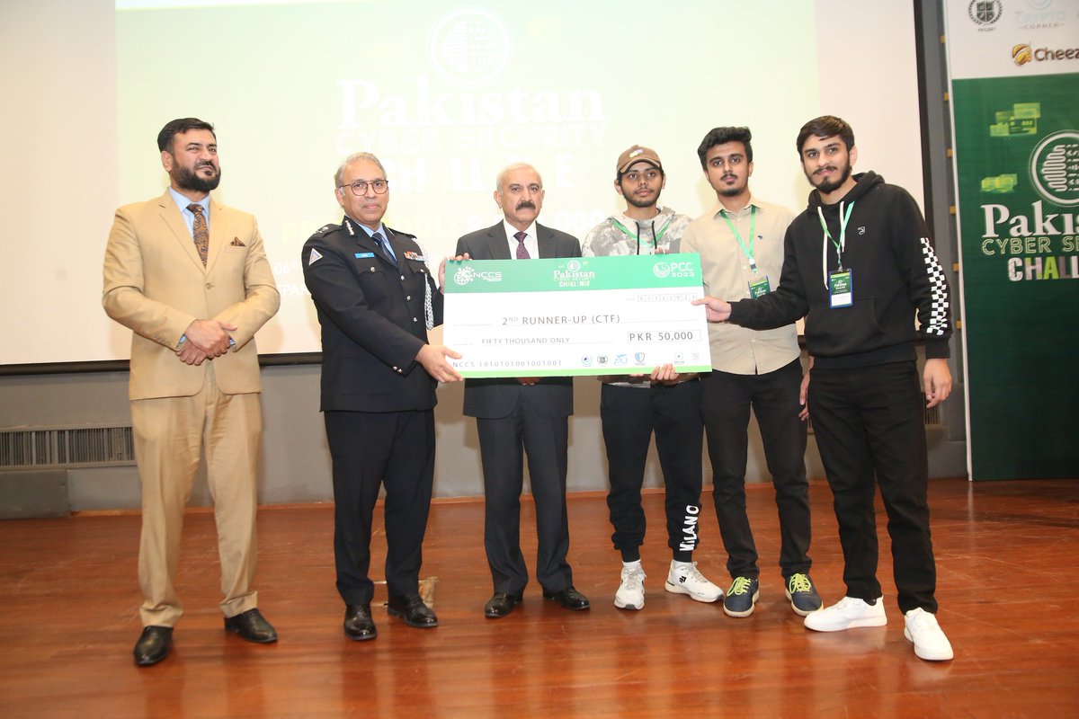 Mohsin Shah (@mohsinshah565) on Twitter photo Alhamdulillah, my team <a href="/revolt_CTF/">r3v0lt</a> has secured the 2nd runner-up position in the Pakistan Cybersecurity Challenge CTF, organized by <a href="/NCCS_Pakistan/">National Centre for Cyber Security, Pakistan</a>!
Kudos to <a href="/AirOverflow/">AirOverflow</a> for raising the bar with their exceptional CTF challenges and top-notch infrastructure!
#CTF #Cybersecurity Alhamdulillah, my team <a href="/revolt_CTF/">r3v0lt</a> has secured the 2nd runner-up position in the Pakistan Cybersecurity Challenge CTF, organized by <a href="/NCCS_Pakistan/">National Centre for Cyber Security, Pakistan</a>!
Kudos to <a href="/AirOverflow/">AirOverflow</a> for raising the bar with their exceptional CTF challenges and top-notch infrastructure!
#CTF #Cybersecurity