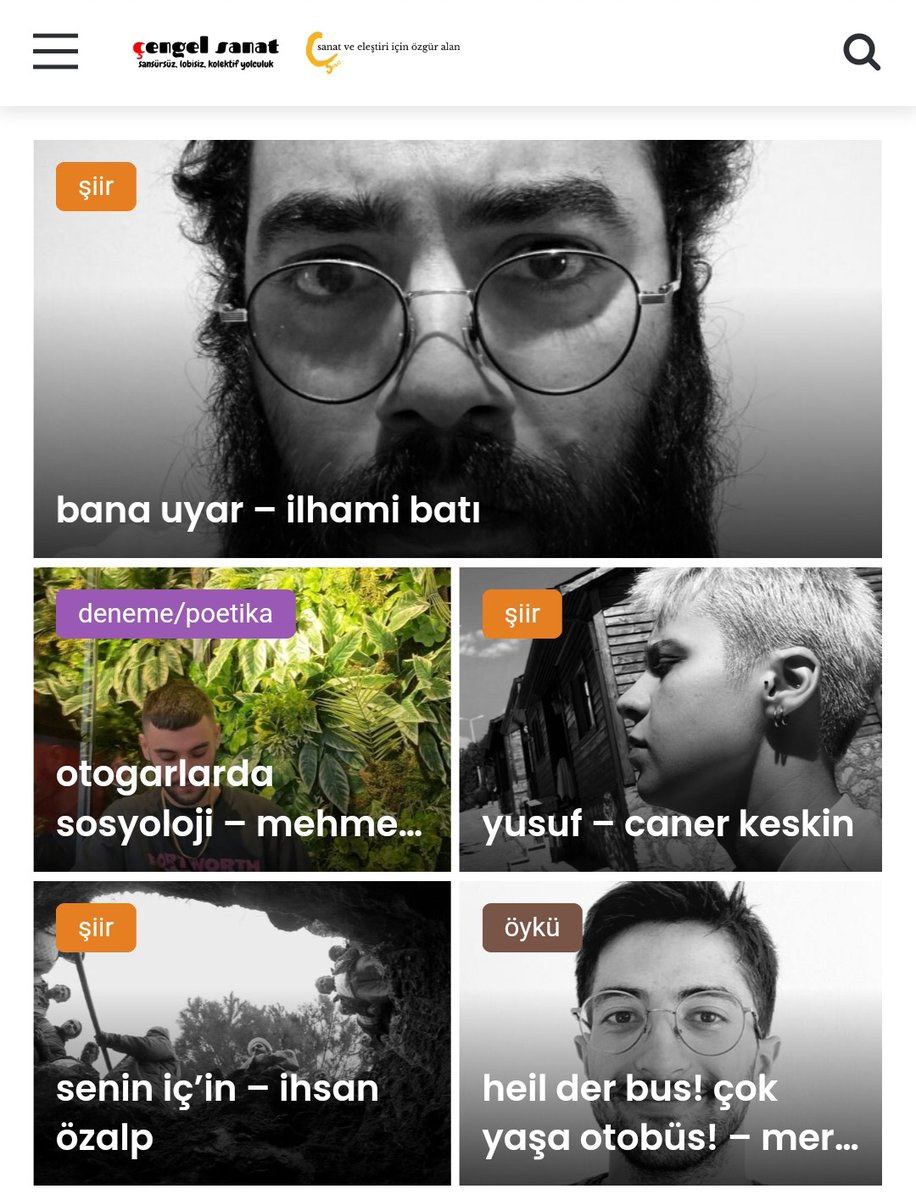 cengelsanat.net yeni içerikleriyle sizi bekliyor..

@staropramenn #erayerkin #aliözgüristemi <a href="/usulabsenti/">liseden bir arkadaş</a> #memozan #özlemsat #feyzamenteş #ilhamibatı #mehmetözkaya #canerkeskin <a href="/ihsanzalp8/">ihsan özalp</a> #ihsanözalp @sademertbayram #mertbayram
#şiir #öykü #deneme #türkşiiri #çengelsanat