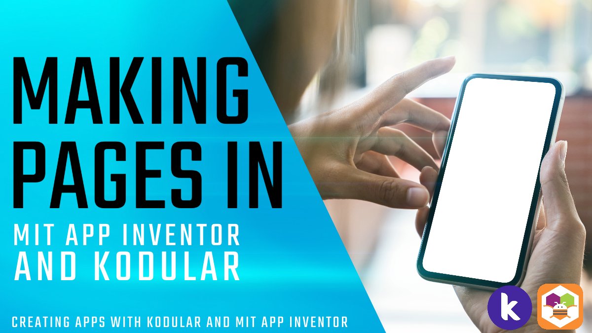 codingtricksyt's tweet photo. Officially scheduled for Tomorrow (Sunday, Dec 10) at 2:00 PM ET is the next video in our current series, Making Pages in #Kodular and #MITAppInventor 
https://t.co/iMQNZWUmHZ https://t.co/Y9fOoy6tD5