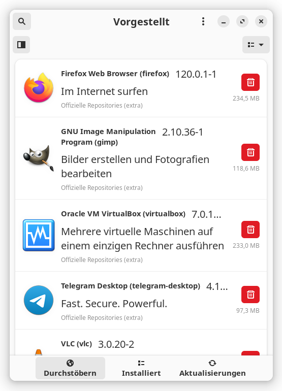 ManjaroLinux's tweet image. #pamac is now ported to #libadwaita and @gnome 45. Now it is fully adaptive and can also been used via #phosh.
