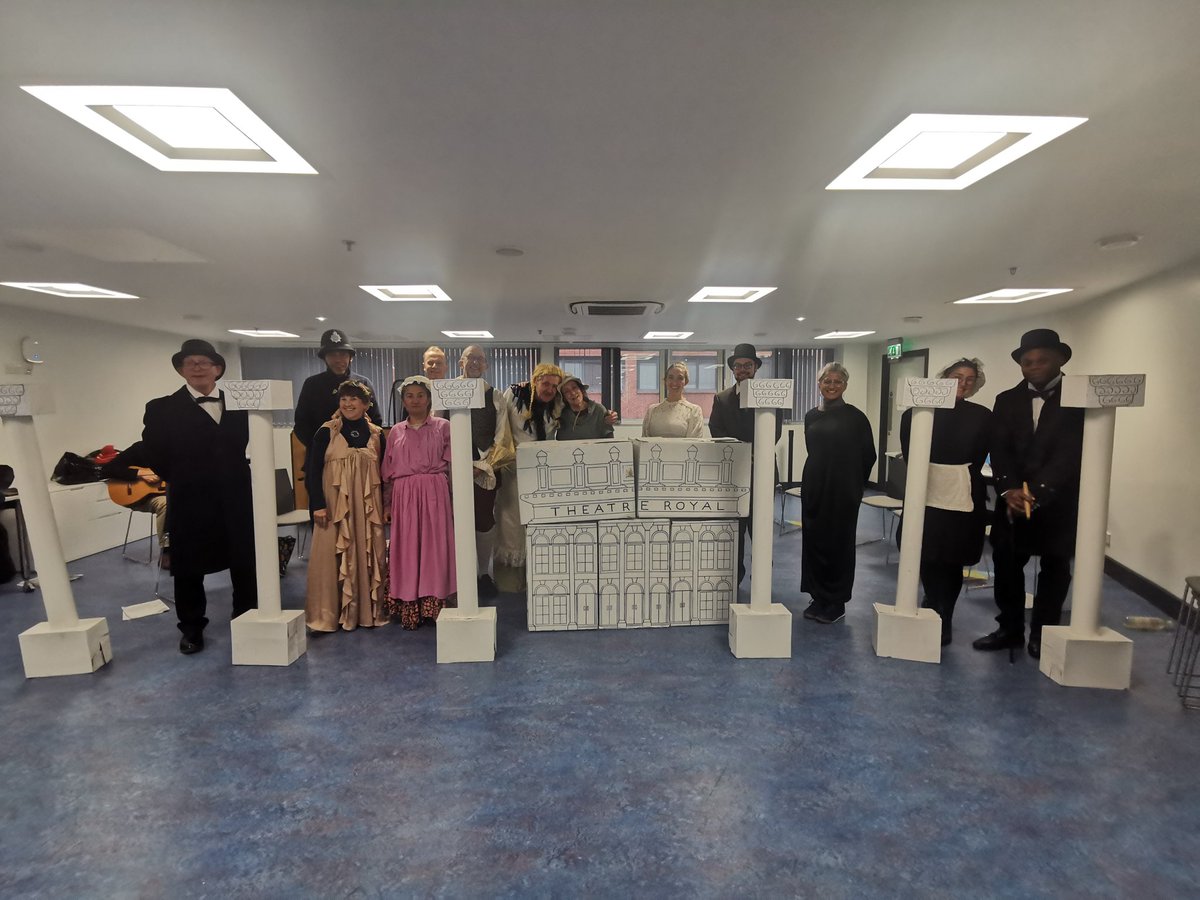 NottsRebels's tweet photo. Our final rehearsal today for The House That Jack Built.
Costumed, tuned and thoroughly ready for Monday night's sold out performance of this Victorian Panto at @RoyalNottingham including a Heritage talk by @david_longford
Feeling very festive!
@bectora @pbbpbbpbb https://t.co/ftjWmqzcUe