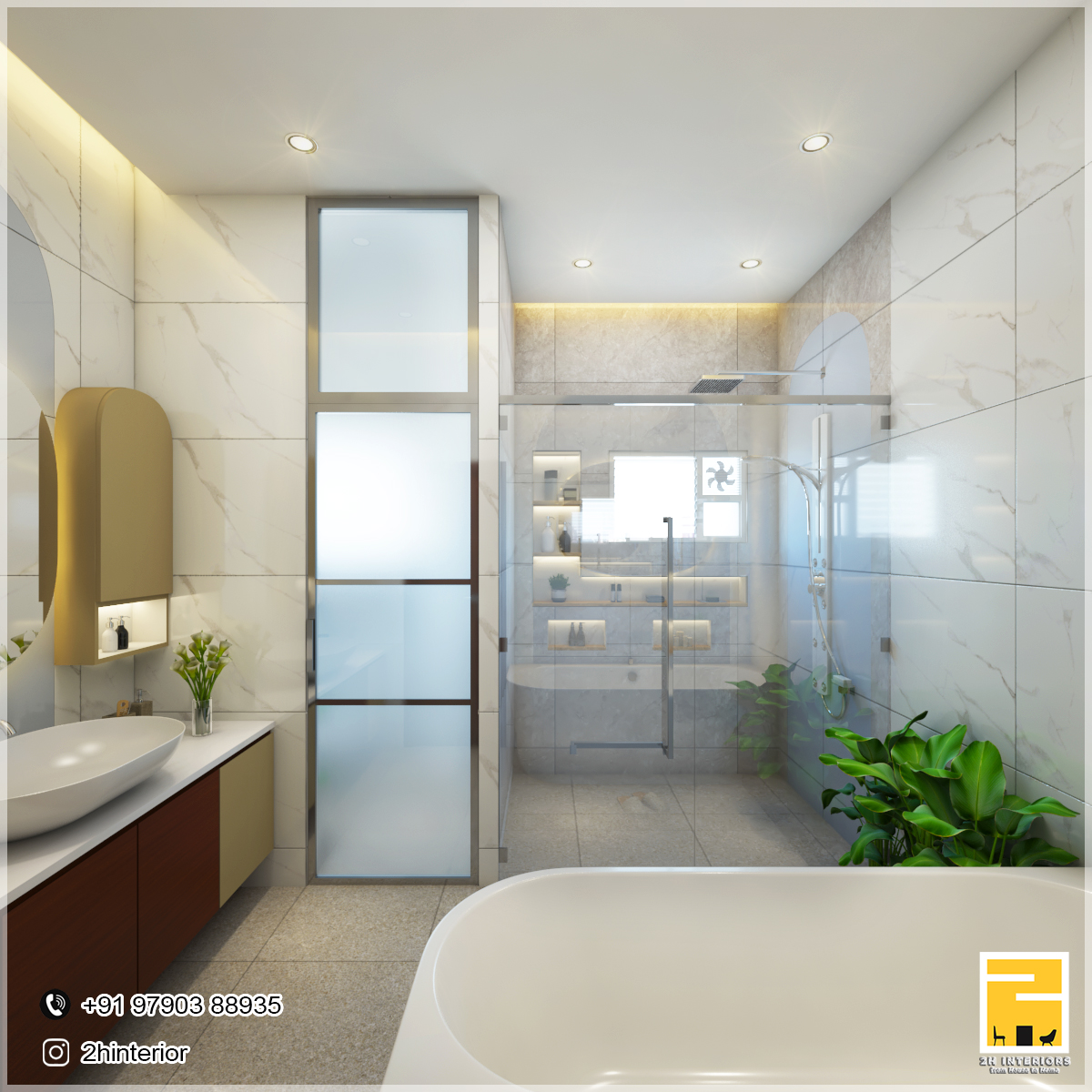 2hinteriors's tweet photo. Transforming daily routines into moments of luxury. 🛁✨ Welcome to the sanctuary of serenity.

#BathroomDesign #SpaInspired #LuxuryBath #ModernInteriors #HomeDecor #RelaxationSpace #BathroomGoals #InteriorDesign #SleekSpaces #SereneSanctuary #StylishBath #DailyEscape https://t.co/yiigKQgmrC