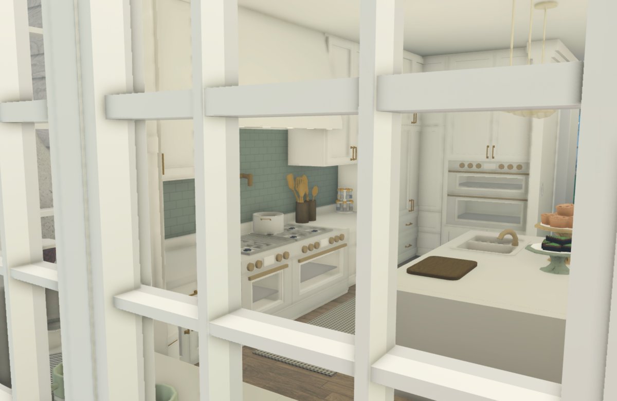 📸❄️ -Kitchen for winter build #bloxburg #bloxburgbuilds #roblox #winterbuild