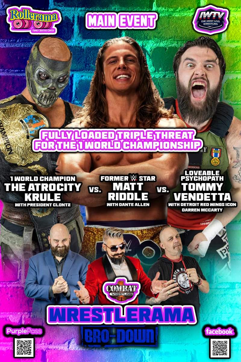 Well holy shit <a href="/tommy_vendetta/">“The Lovable Psychopath” TOV</a> vs <a href="/AtrocityKrule/">Krule</a> vs <a href="/SuperKingofBros/">Matthew Riddle</a>  . <a href="/combat1official/">Combat1official</a> bringing some heat with this one.