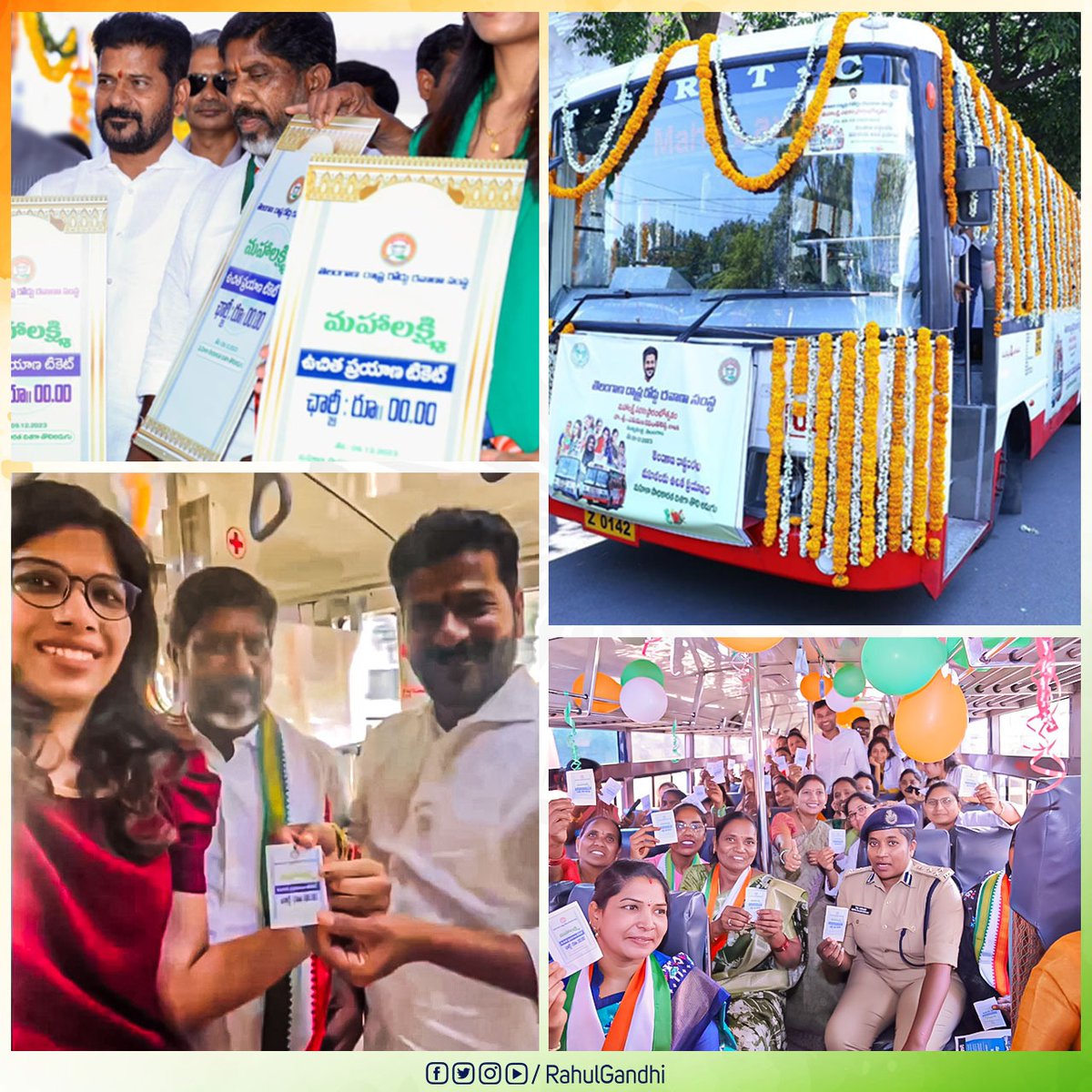 JeeGarimaa's tweet image. गारंटी हुई पूरी!

तेलंगाना में महिलाओं के लिए शुरू हुई फ्री बस सेवा

हम कांग्रेस हैं- जो कहते हैं, वो कर दिखाते हैं।
#Telangana #Congress
#MahalakshmiScheme 
@revanth_anumula