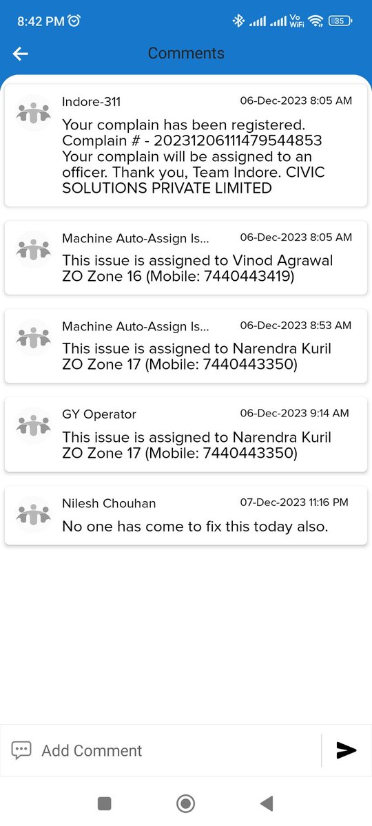 6 Dec 2023 ko complaint dali thi @SwachhIndoreimc ki indore311 pr. Aj 4 din ho gye koi bhi dekhne nhi aya. Sab kamchor he. Fokat ki salary chahiye inko.
Agr makan ka tax kachre ka tax sb chahiye pr kam mat kro. badiya he @advpushyamitra