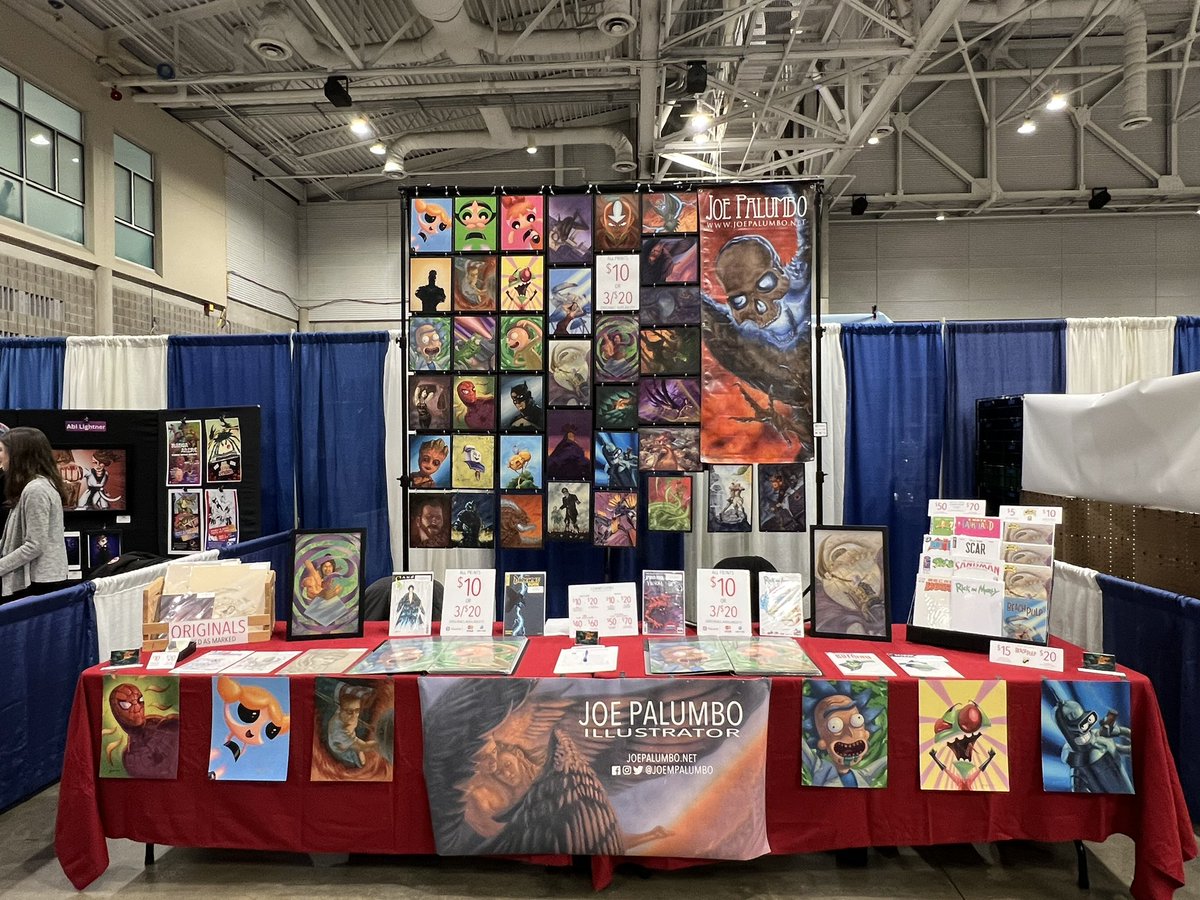 joempalumbo's tweet photo. Let’s do this @OceanCityComic ! I’ll be at booth 403/404 till 5 pm!!

#joepalumboart  #oceancitycomiccon #occc #oceancitymaryland #artistalley #ComicCon #comicconvention #conventionlife #art #fantasyart #fanart #comicart #painting #drawing #commission https://t.co/zkhcSSDWxh
